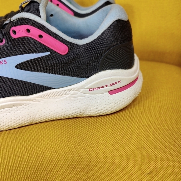 Brooks Ghost Max Sneakers Black Teal White Women's Running Shoes Size 8.5B - Picture 5 of 10